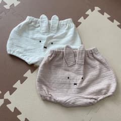 プティマイン ミッフィーブルマ80 2着　白ピンク　双子のサムネイル