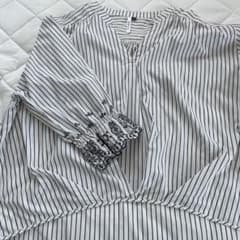 Vanilla studio ストライプ 五分袖 ブラウス 刺繍のサムネイル