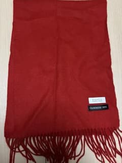 BARNEYS NEWYORK カシミヤ100% マフラー レッド 美品 箱付き - メルカリ