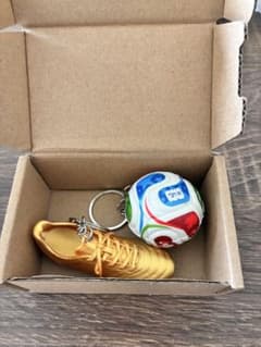 サッカーボール スパイク キーホルダー 2点セットのサムネイル