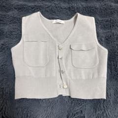 PAGEBOY ニットベスト グレーのサムネイル