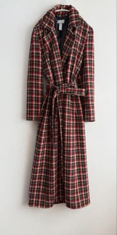 90s OLD NAVY ツイードチェックロングコート hooked - メルカリ