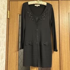 スーパービューティー 42 ブラック刺繍カーディガンのサムネイル