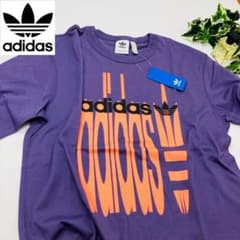 新品　アディダス　Tシャツ　メンズXL レディース大きめでも  紫のサムネイル