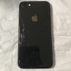 動作正常】iPhone 8 64GB ブラック ※割れありのためジャンク扱い