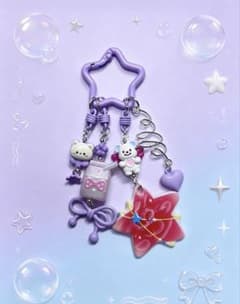 ハンドメイド ビーズストラップ チャームのサムネイル