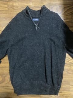 CHAPS ハーフジップ ニット セーター ブラックのサムネイル