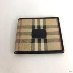 BURBERRY バーバリー ノバチェック PVC レザー 二つ折り財布 - メルカリ
