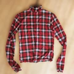 POPPY チェック トップス レッド | Mercari