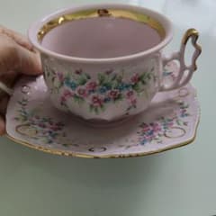 希少】H&C ローザポルツェラン カップ チェコ製 金彩 ピンク - メルカリ