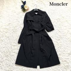 上品✨モンクレール ステンカラースプリングコート レインコート 黒