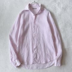 BOGLIOLI ボリオリ｜リネンシャツ セミワイドカラー イタリア製 ピンク