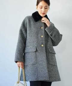 【新品未使用】ROPE ロペ  千鳥柄 コートのサムネイル