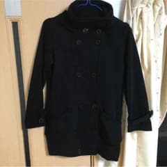 格安！即購入可 黒 Pコート フード付きのサムネイル