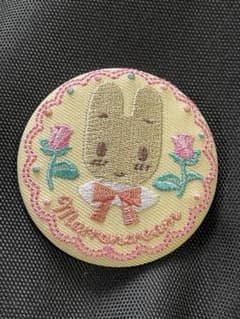 花言葉 刺繍 缶バッチ マロンクリームのサムネイル