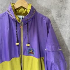 90s JEANTEX ナイロンジャケット パープル/イエロー 2XL - メルカリ