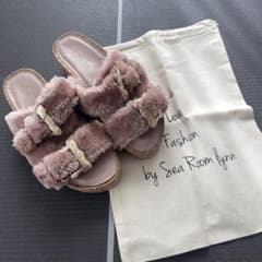 searoomlynn バックルファーコンフォートサンダルL - メルカリ