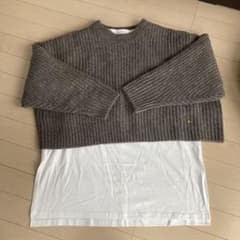 ロングTシャツとニットのセットのサムネイル