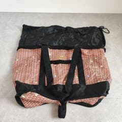 ABISTE アビステ かご柄 フリル エコバッグ 折りたたみ コンパクト