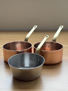 SIV COPPER WARE JAPAN銅製パン2個ステン片手鍋セット レトロ - メルカリ