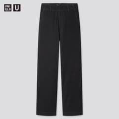 ユニクロU 2021ss ワイドフィットジーンズ　黒　26のサムネイル