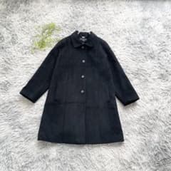 KORET【L相当】アンゴラ混 カシミヤコート 黒 上品 高級 - メルカリ