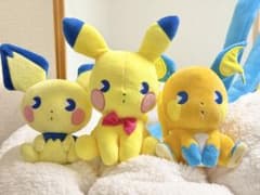 サイコソーダ ピチュー ピカチュウ ライチュウ ぬいぐるみ 3体セットのサムネイル