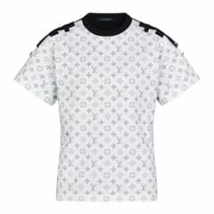 ルイ・ヴィトン　シルバーモノグラムショルダーフラップカットソー/Tシャツ ルイ・ヴィトン シルバーモノグラムショルダーフラップカットソー/T