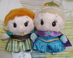ディズニー うるぽちゃちゃん アナと雪の女王 ぬいぐるみ アナ・エルサ2点セットのサムネイル