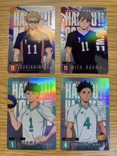 【バラ売り可】ハイキュー!! ホログラムカード 月島蛍 宮治 及川徹 岩泉一のサムネイル