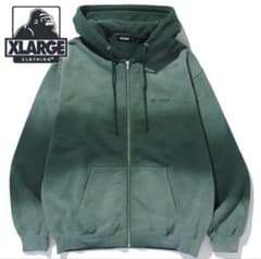 XLARGE MIST DYED ZIP UP HOODED GREENのサムネイル
