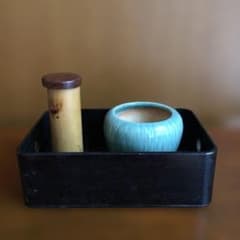 アンティーク 煙草盆 青磁火入れ 蓋付き灰吹 茶道具 当時物 - メルカリ