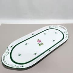 ヘレンド ウィーンの薔薇 37cm サービストレイ ロングプレート 大皿 ヘレンド ウィーンの薔薇 37cm サービストレイ ロングプレート 大皿