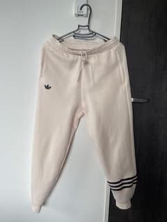 adidas ストライプスウェットパンツ M クリーム色のサムネイル