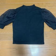 snidel シースルー パフスリーブ トップス ブラックのサムネイル