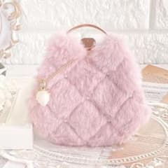 ユキエモン yukiemonハンドメイド ボタニカルフラワーピンクモフモフ