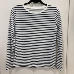 mont-bell 長袖ボーダーTシャツ L 白/ネイビーのサムネイル