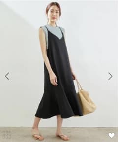新品未使用　ロペピクニック　ライトツイルマーメイドキャミワンピース　ブラックのサムネイル