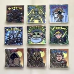 ビックリマンチョココラボ　マンダロリアン&グローグーのステッカー9枚セット①のサムネイル