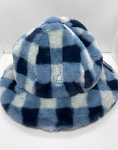 新品　KANGOL チェック柄 バケットハット 　　 ネイビー／ブルー／ホワイトのサムネイル