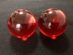 コンタクトボール クリスタルボール ジャグリング用（クリアレッド）76mm2個のサムネイル
