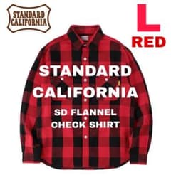 スタンダードカリフォルニア SD FLANNEL CHECK SHIRT L 赤 スタンダードカリフォルニア SD FLANNEL CHECK SHIRT L 赤 - メルカリ