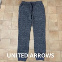 UNITED ARROWSメンズ ヘリンボーン柄 スウェット ジョガーパンツのサムネイル