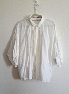 値下げ】Brocante ブロカント リネン グランシャツ ホワイト サイズ2 