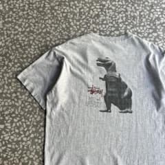 【黒タグ、ダイナソーバックプリント】オールドステューシー古着バックプリント恐竜 黒タグ、ダイナソーバックプリント】オールドステューシー古着バック