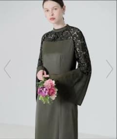 ★おくら様専用★【Leja】レース切替スリットAラインロングドレスワンピースのサムネイル
