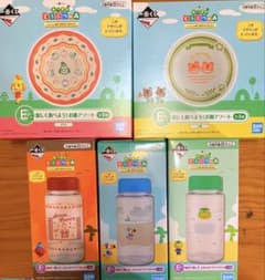 一番くじ あつまれどうぶつの森 E賞　お皿アソート F賞　クリアボトル　セットのサムネイル