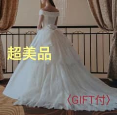 超美品！モデル着用のみ ウエディングドレス 2way オフショルダー 送料 