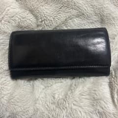 レザー長財布 ブラック×ブラウンのサムネイル