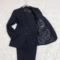 RITORNO 洋服の青山 スーツ 黒 シャドーストライプ YA6 L ビジネス